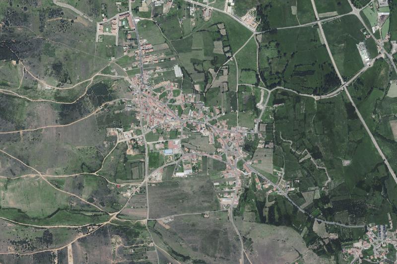 Ortofoto actual del núcleo de Sariegos