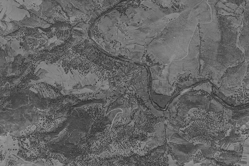Ortofoto de 1956-1957 del núcleo de Sobrado