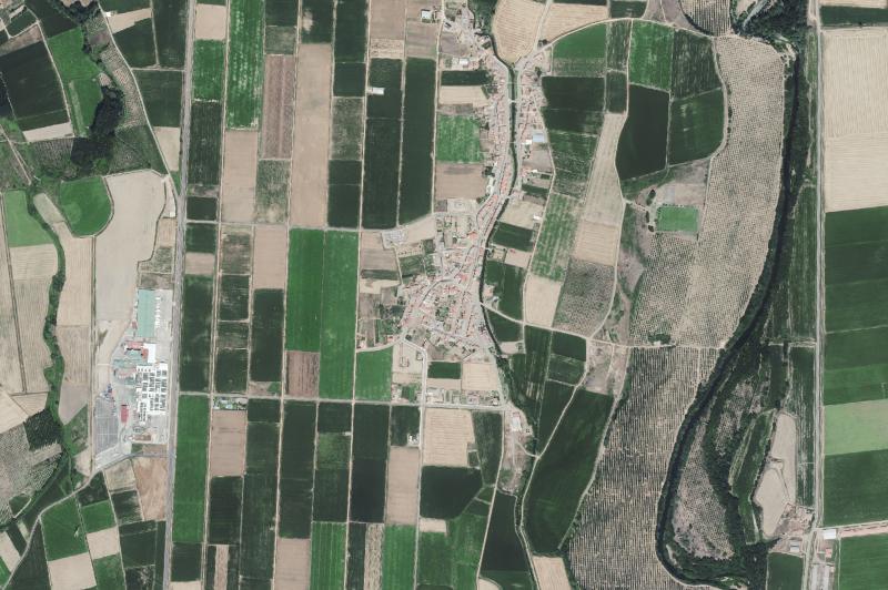 Ortofoto actual del núcleo de Soto de la Vega