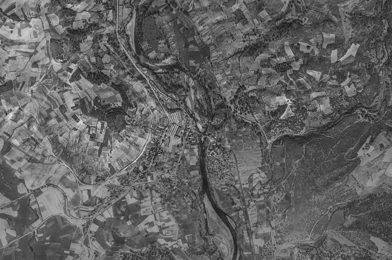 Ortofoto de 1956-1957 del núcleo de Toreno