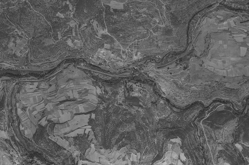 Ortofoto de 1956-1957 del núcleo de Torre del Bierzo