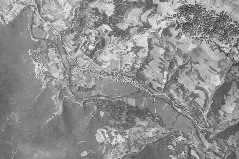 Ortofoto de 1956-1957 del núcleo de Trabadelo