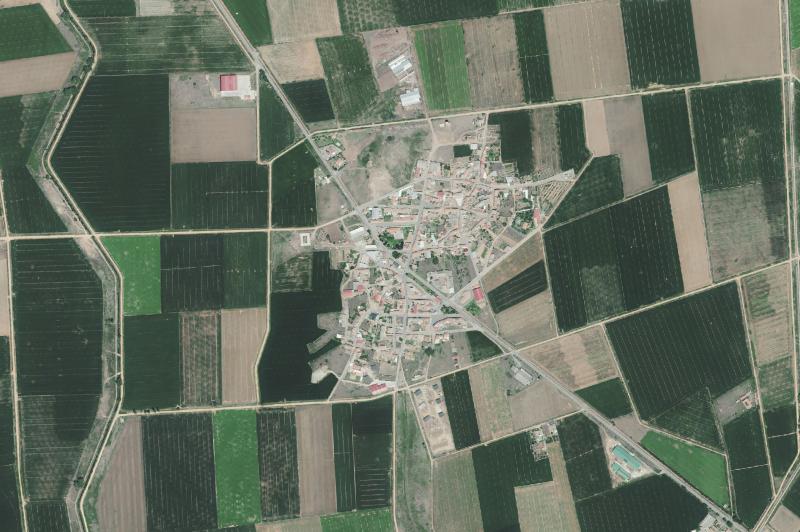 Ortofoto actual del núcleo de Urdiales del Páramo
