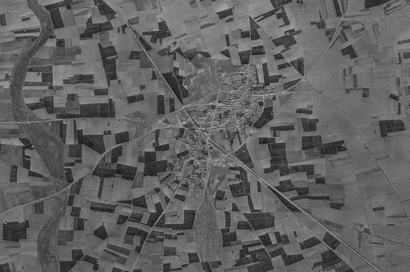 Ortofoto de 1956-1957 del núcleo de Urdiales del Páramo