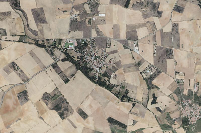 Ortofoto actual del núcleo de Valdefresno