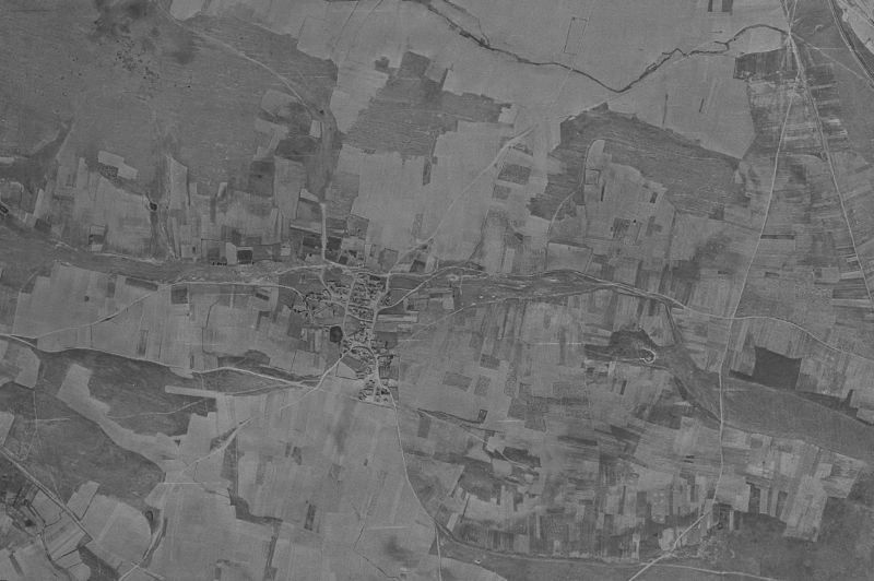 Ortofoto de 1956-1957 del núcleo de Valderrey
