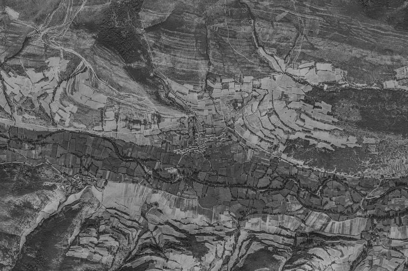 Ortofoto de 1956-1957 del núcleo de Valdesamario