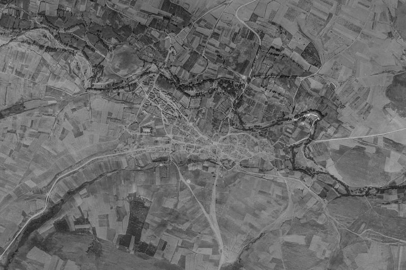 Ortofoto de 1956-1957 del núcleo de Val de San Lorenzo