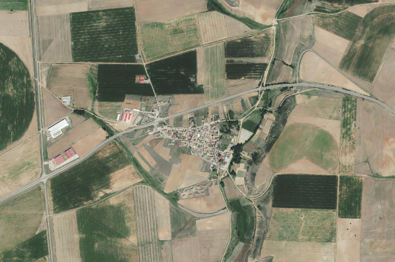 Ortofoto actual del núcleo de Vallecillo
