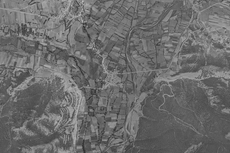 Ortofoto de 1956-1957 del núcleo de La Vecilla