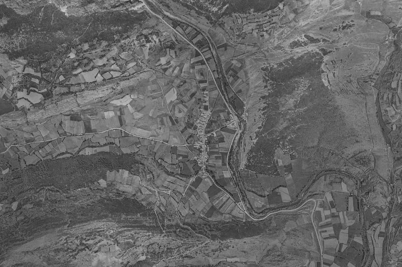 Ortofoto de 1956-1957 del núcleo de Vegacervera