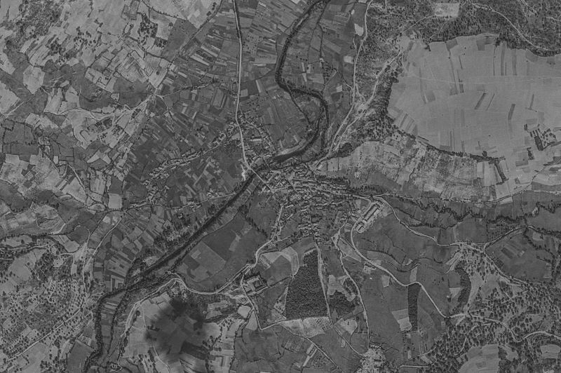 Ortofoto de 1956-1957 del núcleo de Vega de Espinareda