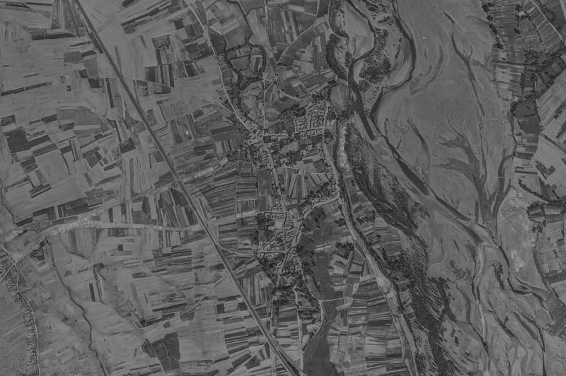 Ortofoto de 1956-1957 del núcleo de Vega de Infanzones