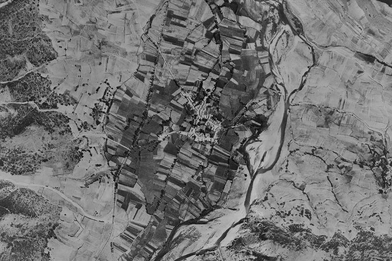 Ortofoto de 1956-1957 del núcleo de Vegaquemada