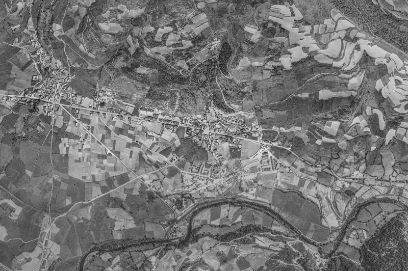 Ortofoto de 1956-1957 del núcleo de Villablino