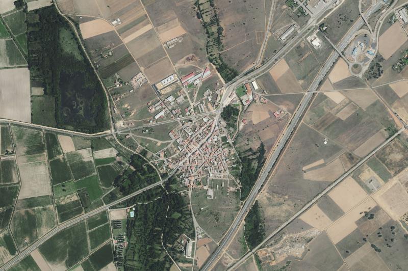 Ortofoto actual del núcleo de Villadangos del Páramo