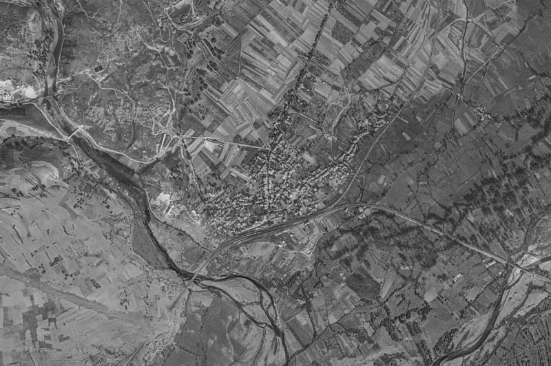 Ortofoto de 1956-1957 del núcleo de Toral de los Vados