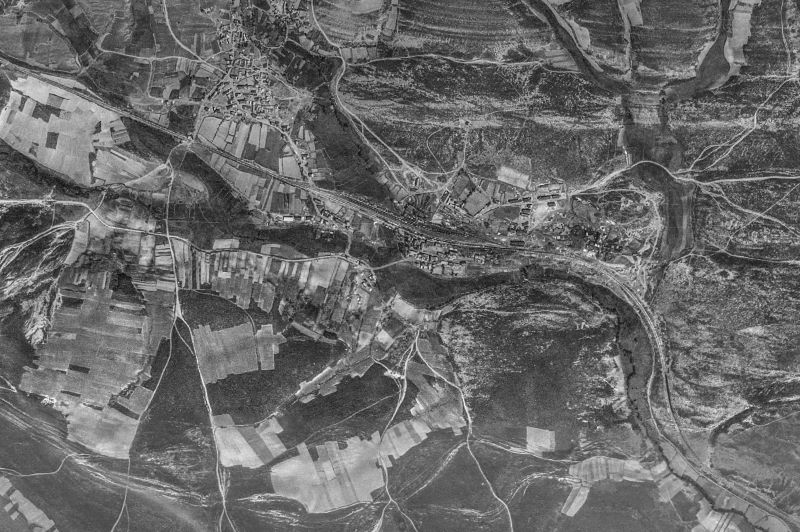 Ortofoto de 1956-1957 del núcleo de Villagatón