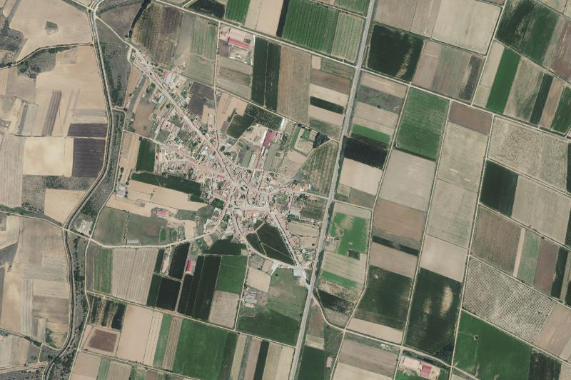 Ortofoto actual del núcleo de Villamandos