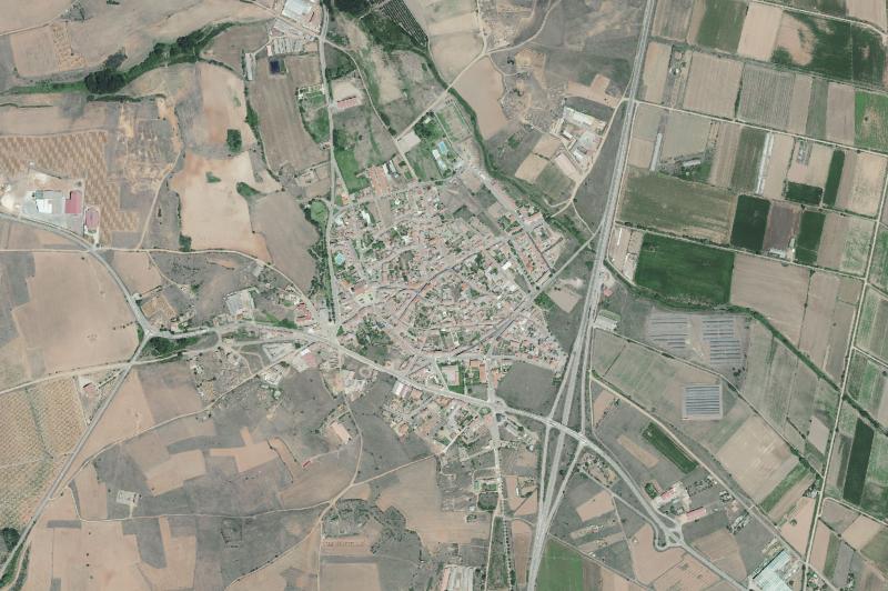 Ortofoto actual del núcleo de Villamañán