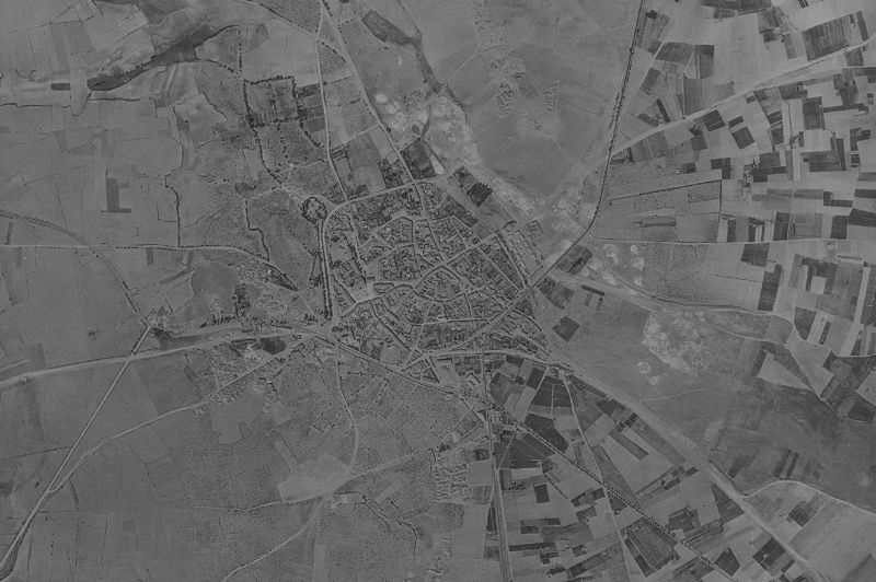 Ortofoto de 1956-1957 del núcleo de Villamañán