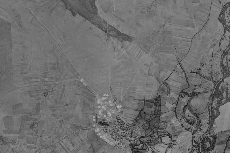 Ortofoto de 1956-1957 del núcleo de Villamol