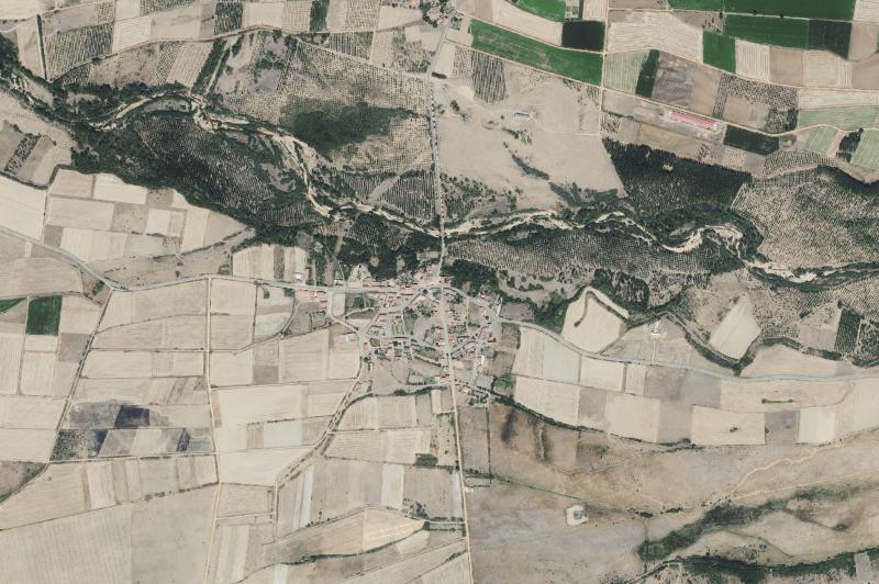 Ortofoto actual del núcleo de Villamontán de la Valduerna