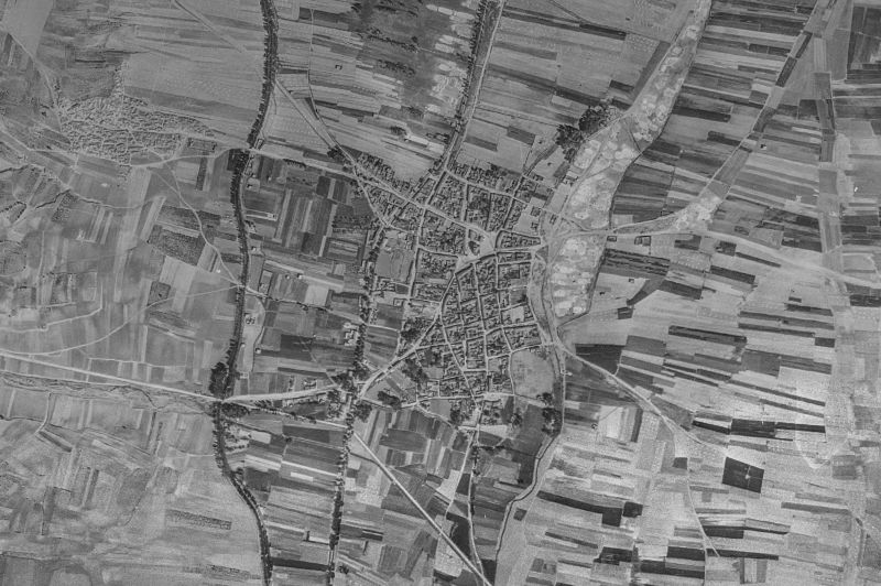Ortofoto de 1956-1957 del núcleo de Villaquejida