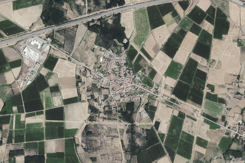 Ortofoto actual del núcleo de Villarejo de Órbigo