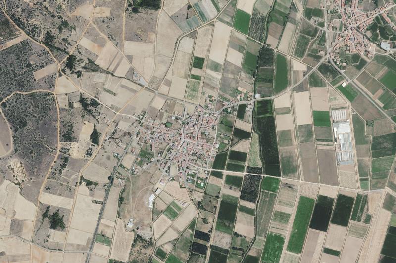 Ortofoto actual del núcleo de Villares de Órbigo
