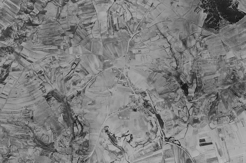 Ortofoto de 1956-1957 del núcleo de Villasabariego