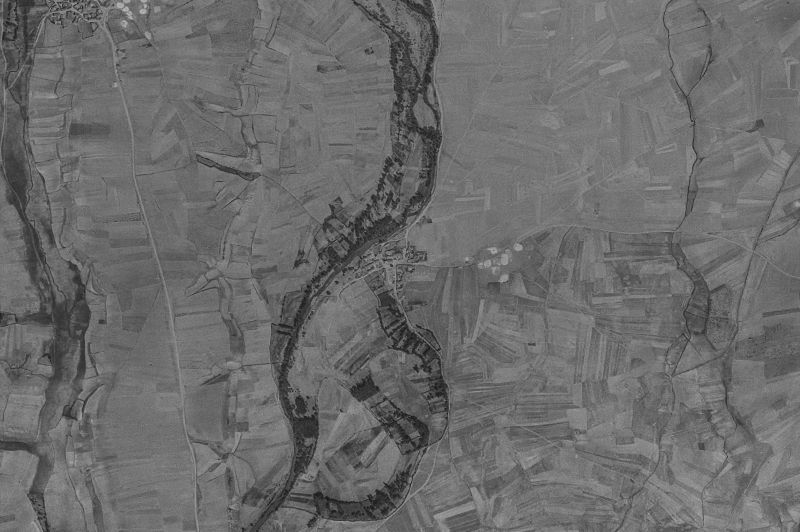 Ortofoto de 1956-1957 del núcleo de Villaselán