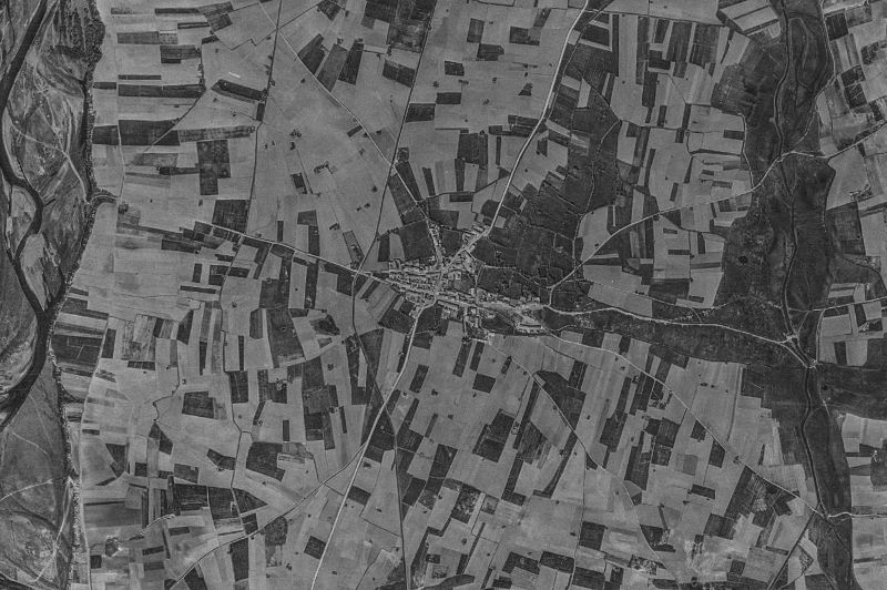 Ortofoto de 1956-1957 del núcleo de Villazala