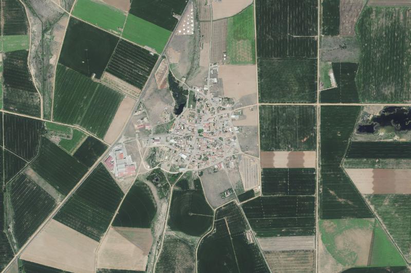 Ortofoto actual del núcleo de Zotes del Páramo
