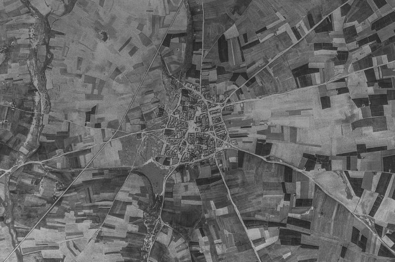 Ortofoto de 1956-1957 del núcleo de Zotes del Páramo