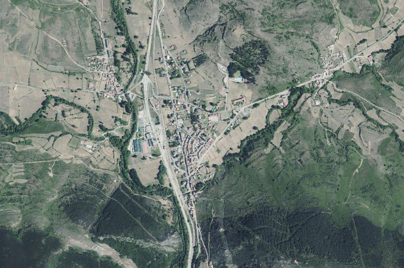 Ortofoto actual del núcleo de Villamanín
