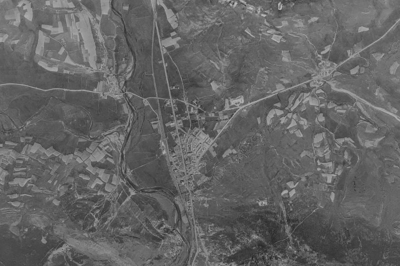 Ortofoto de 1956-1957 del núcleo de Villamanín