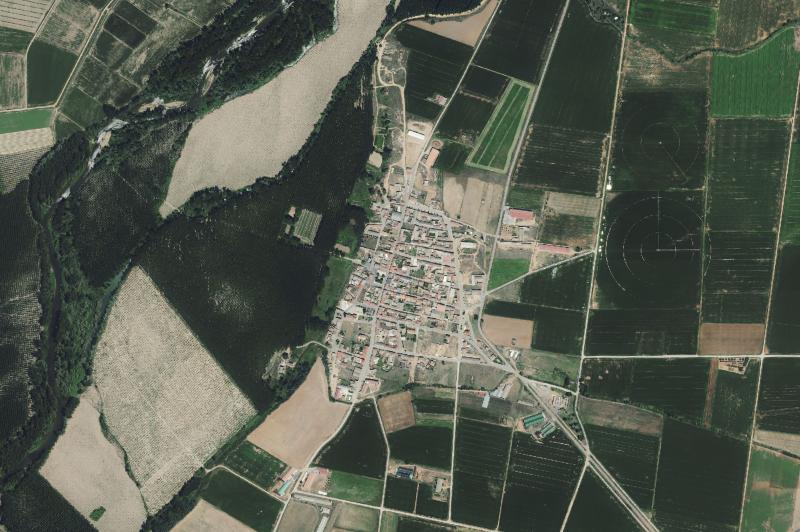 Ortofoto actual del núcleo de Villaornate y Castro