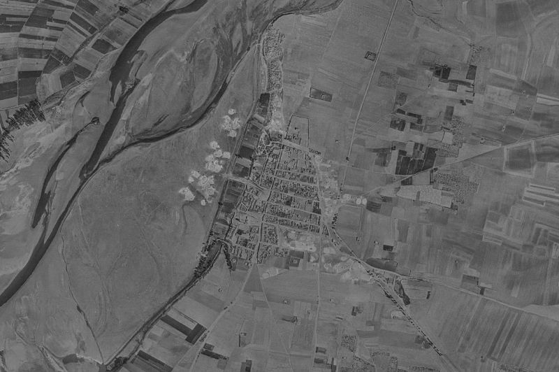 Ortofoto de 1956-1957 del núcleo de Villaornate y Castro