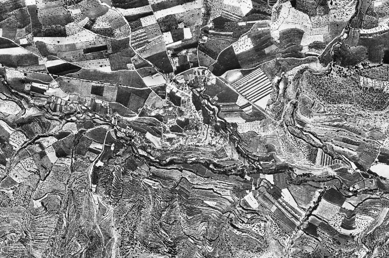 Ortofoto de 1956-1957 del núcleo de Àger