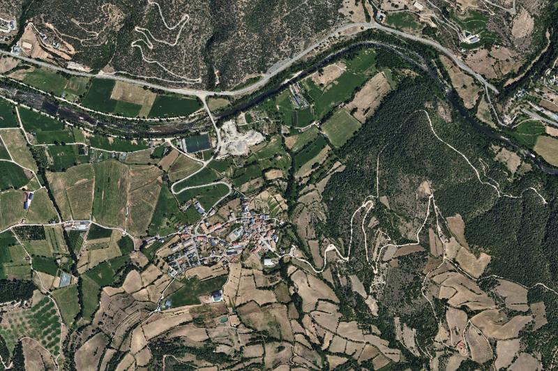 Ortofoto actual del núcleo de Alàs i Cerc