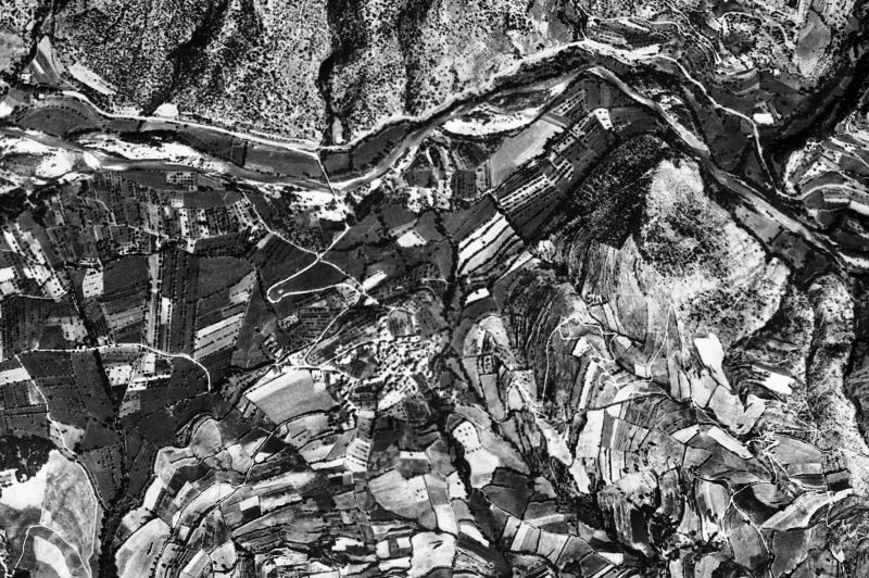 Ortofoto de 1956-1957 del núcleo de Alàs i Cerc