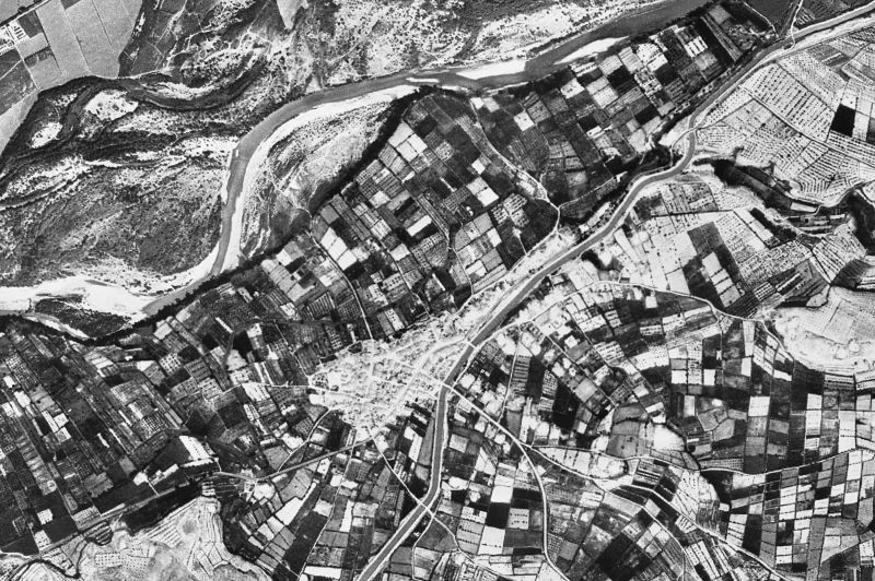 Ortofoto de 1956-1957 del núcleo de Albatàrrec