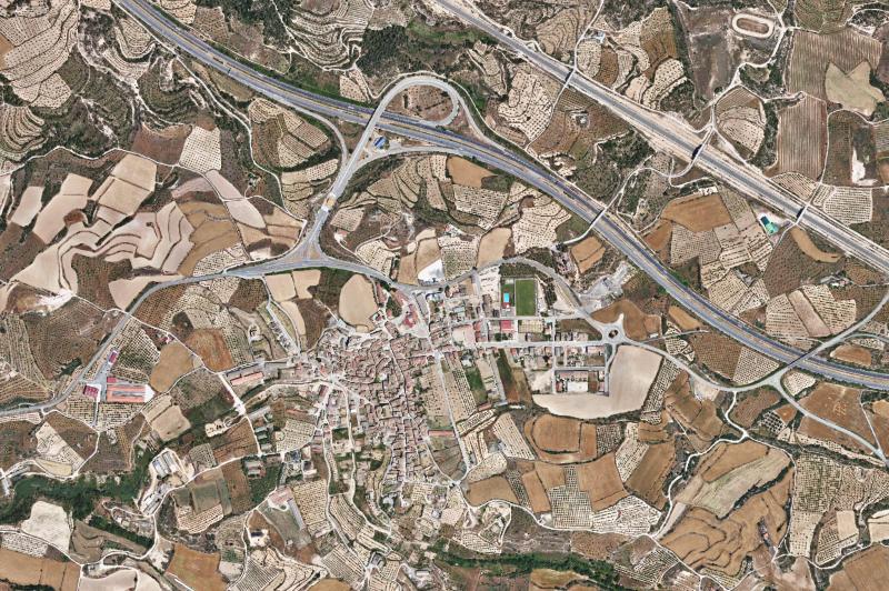 Ortofoto actual del núcleo de L'Albi