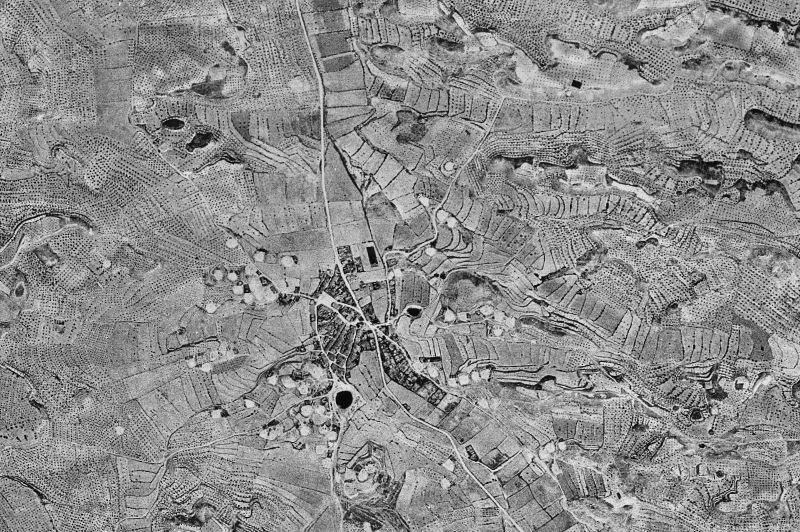 Ortofoto de 1956-1957 del núcleo de Alcanó