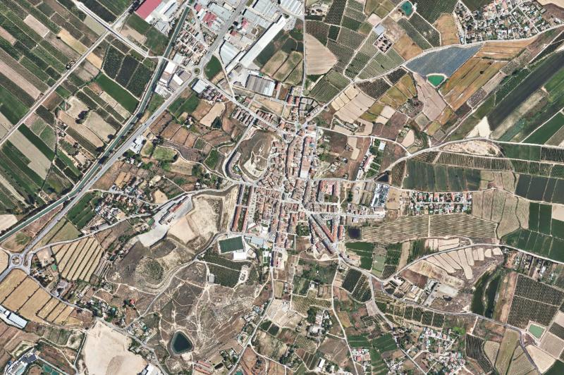 Ortofoto actual del núcleo de Alcoletge