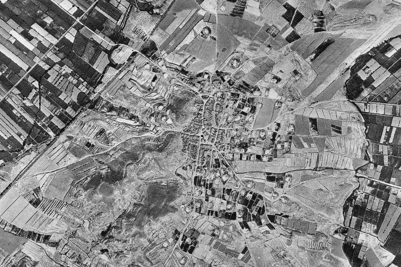 Ortofoto de 1956-1957 del núcleo de Alcoletge
