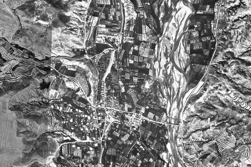 Ortofoto de 1956-1957 del núcleo de Alfarràs