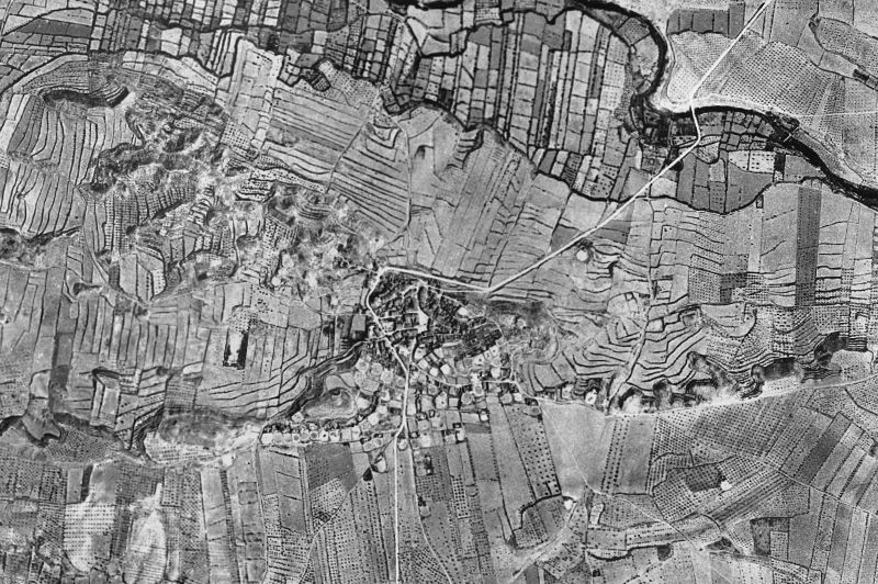 Ortofoto de 1956-1957 del núcleo de Alfés