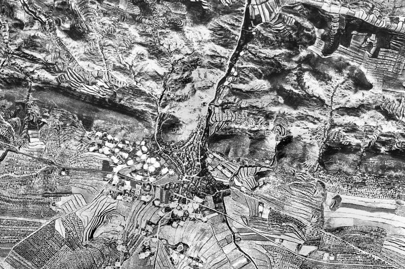Ortofoto de 1956-1957 del núcleo de Algerri